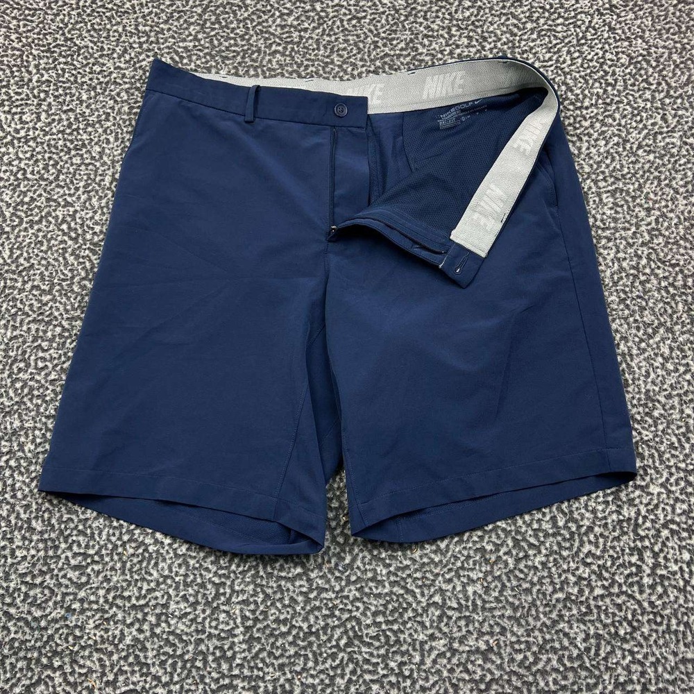 Nike Dri-Fit Golf Shorts Men 36 Blue Standard Fit Chino Pockets Outdoor